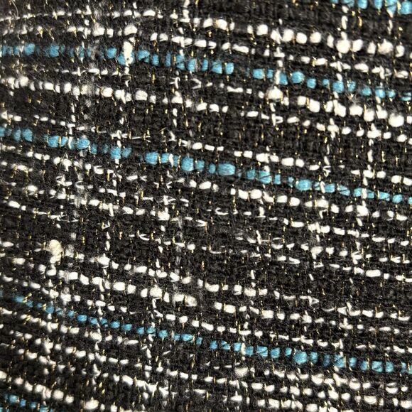 Ann Taylor Wool Blend Straight Skirt Black Blue Tweed Lined Mini Skirt - Picture 2 of 11